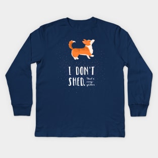 Corgi Glitter - Pembroke Welsh Corgi Kids Long Sleeve T-Shirt